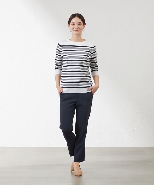 amaca（アマカ）の「リリーワルツテーパードパンツ（その他パンツ・レディース・ベージュ/ダークネイビー/ブルー系その他4/グリーン系その他5・38/40/36）」の5枚目の写真