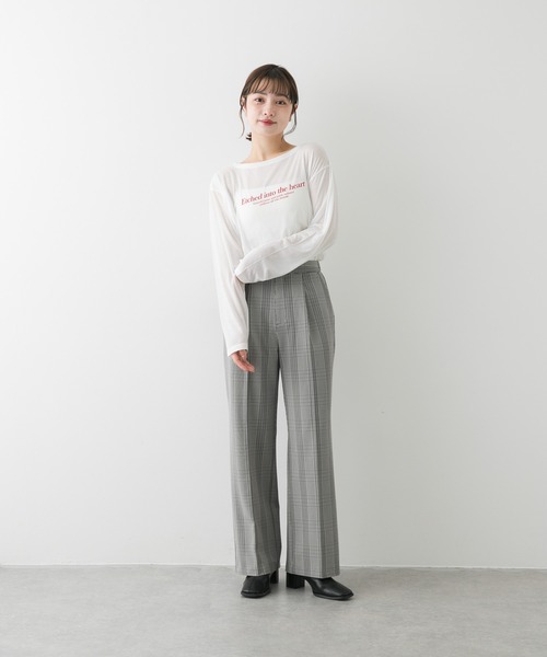 SENSE OF PLACE by URBAN RESEARCH（センスオブプレイスバイアーバンリサーチ）の「ルーズロゴシアーT（Tシャツ/カットソー・レディース・オフホワイト/チャコールグレー/ライトブルー・ONE）」の15枚目の写真