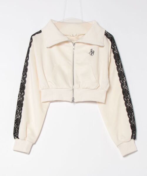 apres jour(アプレジュール)の「オフショルレーストラックジャケット(ジャージ・レディース・ネイビー/ブラック/アイボリー・X-LARGE/フリー)」の20枚目の写真