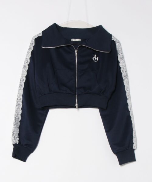 apres jour(アプレジュール)の「オフショルレーストラックジャケット(ジャージ・レディース・ネイビー/ブラック/アイボリー・X-LARGE/フリー)」の22枚目の写真