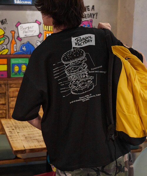 FREAK'S STORE(フリークスストア)の「限定展開 Burger Factory×FREAK'S STORE/バーガーファクトリー 別注 ビッグシルエット バックプリント クルーネックTシャツ(Tシャツ/カットソー・メンズ・ブラック/ホワイト/ブラウン/アッシュグレー・LARGE/MEDIUM/SMALL)」の13枚目の写真