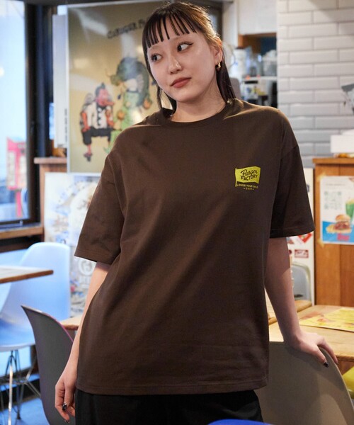 FREAK'S STORE(フリークスストア)の「限定展開 Burger Factory×FREAK'S STORE/バーガーファクトリー 別注 ビッグシルエット バックプリント クルーネックTシャツ(Tシャツ/カットソー・メンズ・ブラック/ホワイト/ブラウン/アッシュグレー・LARGE/MEDIUM/SMALL)」の15枚目の写真