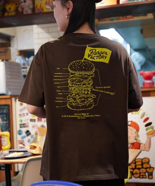 FREAK'S STORE(フリークスストア)の「限定展開 Burger Factory×FREAK'S STORE/バーガーファクトリー 別注 ビッグシルエット バックプリント クルーネックTシャツ(Tシャツ/カットソー・メンズ・ブラック/ホワイト/ブラウン/アッシュグレー・LARGE/MEDIUM/SMALL)」の16枚目の写真