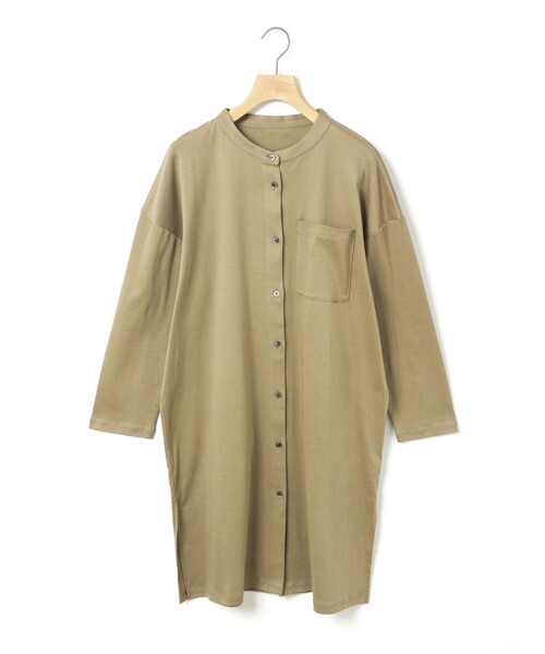MidiUmi(ミディウミ)の「MidiUmi HOME ロングシャツ(シャツ/ブラウス・レディース・カーキ/ブラック・FREE)」の3枚目の写真