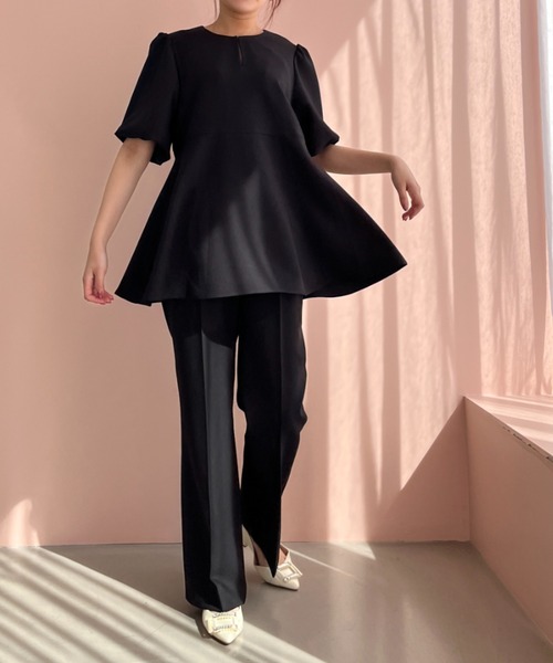 MISCH MASCH(ミッシュマッシュ)の「ZOZO限定 バルーンスリーブペプラムブラウス(シャツ/ブラウス・レディース・ベージュ/ブラック/ホワイト・フリ-)」の22枚目の写真