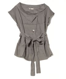 チュニック ETC/ノースリーブカーディガン（麻） レディース チュニック ノースリーブ（カーディガン・ボレロ｜トップス