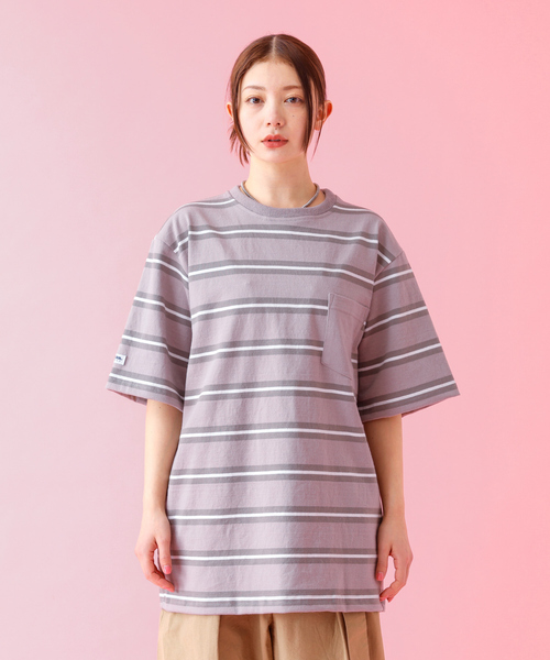 Barbarian(バーバリアン)の「【BARBARIAN / バーバリアン】XSE-16 17 Light Weight Pocket Crew Neck/半袖/ボーダー/ユニセックス【WEB限定】(Tシャツ/カットソー・メンズ・グレー/ネイビー・S/M/L/XL)」の16枚目の写真