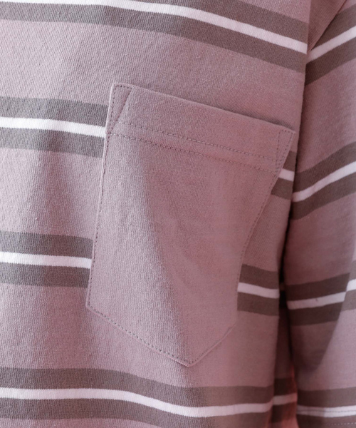 Barbarian(バーバリアン)の「【BARBARIAN / バーバリアン】XSE-16 17 Light Weight Pocket Crew Neck/半袖/ボーダー/ユニセックス【WEB限定】(Tシャツ/カットソー・メンズ・グレー/ネイビー・S/M/L/XL)」の11枚目の写真