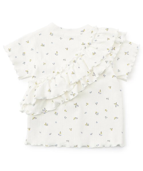 Seraph（セラフ）の「【ジュニア対応】リブフリル半袖トップス（Tシャツ/カットソー・キッズ・ピンク/ネイビー/オフホワイト・80/90/100/110/120/130/140）」の9枚目の写真