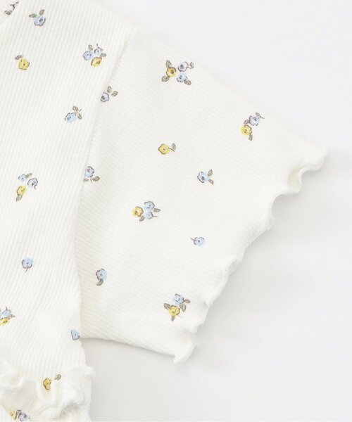 Seraph（セラフ）の「【ジュニア対応】リブフリル半袖トップス（Tシャツ/カットソー・キッズ・ピンク/ネイビー/オフホワイト・80/90/100/110/120/130/140）」の11枚目の写真