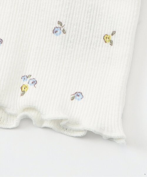 Seraph（セラフ）の「【ジュニア対応】リブフリル半袖トップス（Tシャツ/カットソー・キッズ・ピンク/ネイビー/オフホワイト・80/90/100/110/120/130/140）」の12枚目の写真