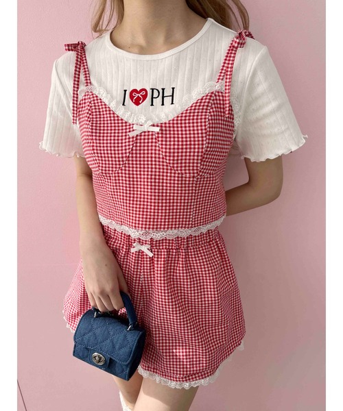 PHILLY(フィリー)の「【PHILLY】ショルダーリボンビスチェ(Tシャツ/カットソー・レディース・ブラック/レッド/ホワイト・FREE)」の21枚目の写真