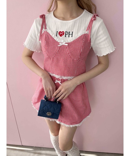 PHILLY(フィリー)の「【PHILLY】ショルダーリボンビスチェ(Tシャツ/カットソー・レディース・ブラック/レッド/ホワイト・FREE)」の22枚目の写真
