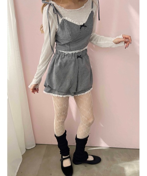 PHILLY(フィリー)の「【PHILLY】ショルダーリボンビスチェ(Tシャツ/カットソー・レディース・ブラック/レッド/ホワイト・FREE)」の19枚目の写真