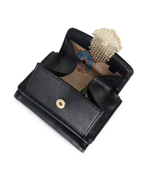ポール ＆ ジョー アクセソワ ミニ財布 ＜キャット・ブローチ＞（財布