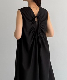 callautia（カラウティア）の「薄くて軽いリネンライクバックオープンAラインワンピース（ワンピース・レディース）」