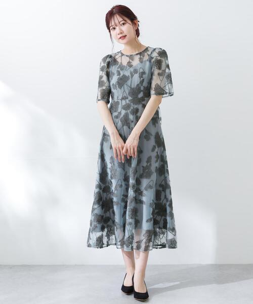 URBAN RESEARCH ROSSO WOMEN(アーバンリサーチ ロッソ)の「エンブロイダリードレス(ワンピース・レディース・ブラック/グリーン系その他・FREE)」の6枚目の写真