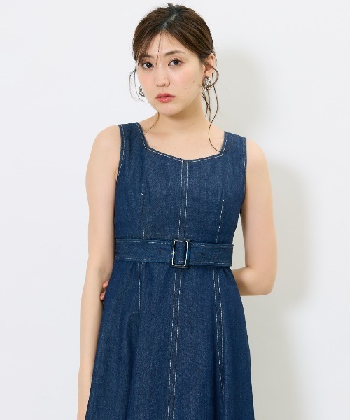 AND COUTURE(アンドクチュール)の「トレンチライクアンサンブルワンピース(セットアップ・レディース・ベージュ/ネイビー/オレンジ/グリーン・FREE)」の21枚目の写真