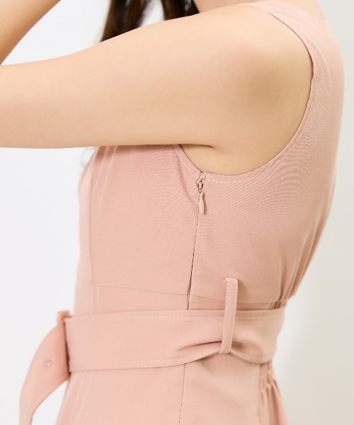 AND COUTURE(アンドクチュール)の「トレンチライクアンサンブルワンピース(セットアップ・レディース・ベージュ/ネイビー/オレンジ/グリーン・FREE)」の5枚目の写真