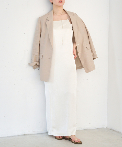 ☆未使用タグ付☆ イエナ IENA ダブルサテンキャミワンピース IENA（イエナ）の「《予約》endo.ダブルサテンキャミワンピース