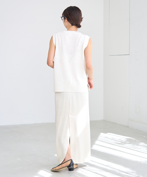 SENEE サテンキャミワンピース アイボリー satin cami onepiece (サテンキャミワンピース)（ワンピース