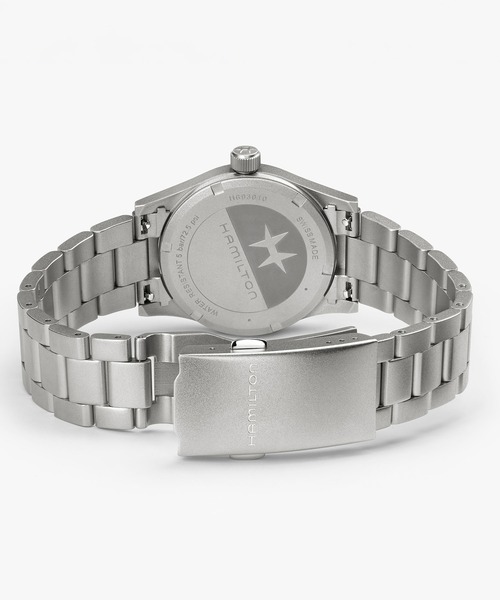 HAMILTON（ハミルトン）の「HAMILTON [ハミルトン] 腕時計 Khaki Field （カーキ フィールド）  クオーツ 33MM グリーン×シルバー（アナログ腕時計・レディース・グリーン・FREE）」の2枚目の写真