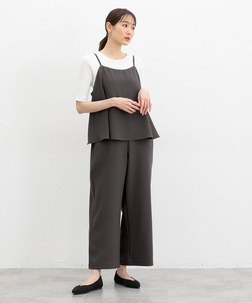 Honeys（ハニーズ）の「オールインワン（サロペット/オーバーオール・レディース・チャコール/ベージュ/ブラック・3L/L/LL/M/S）」の8枚目の写真