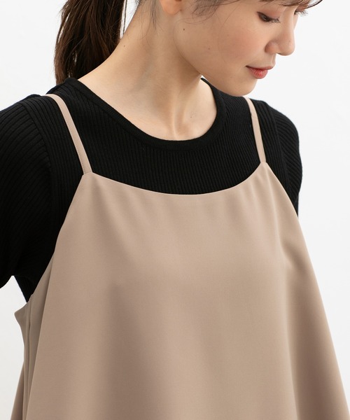 Honeys（ハニーズ）の「オールインワン（サロペット/オーバーオール・レディース・チャコール/ベージュ/ブラック・3L/L/LL/M/S）」の22枚目の写真