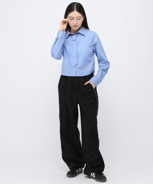 3.3 Field Trip （3.3フィールドトリップ）の「3.3Field Trip／タイツキショートシャツ（シャツ/ブラウス・レディース・ブルー/ホワイト・FREE）」の3枚目の写真