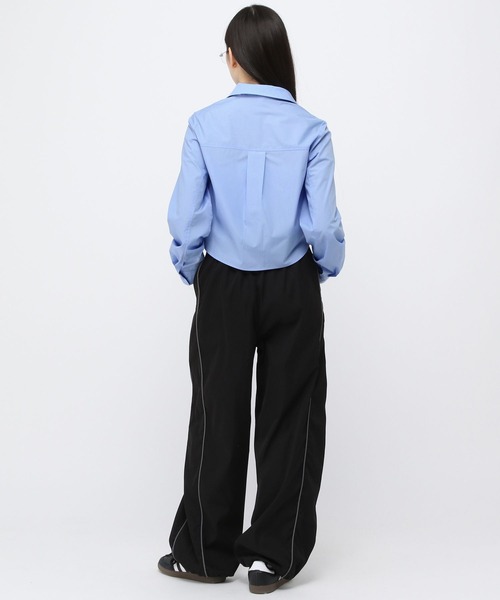 3.3 Field Trip （3.3フィールドトリップ）の「3.3Field Trip／タイツキショートシャツ（シャツ/ブラウス・レディース・ブルー/ホワイト・FREE）」の5枚目の写真