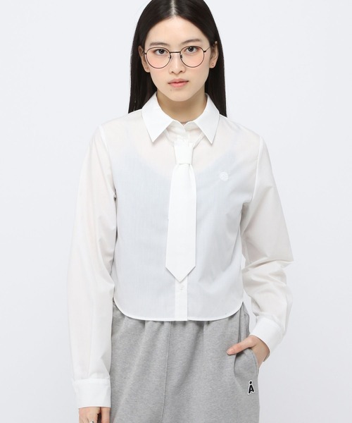 3.3 Field Trip （3.3フィールドトリップ）の「3.3Field Trip／タイツキショートシャツ（シャツ/ブラウス・レディース・ブルー/ホワイト・FREE）」の11枚目の写真