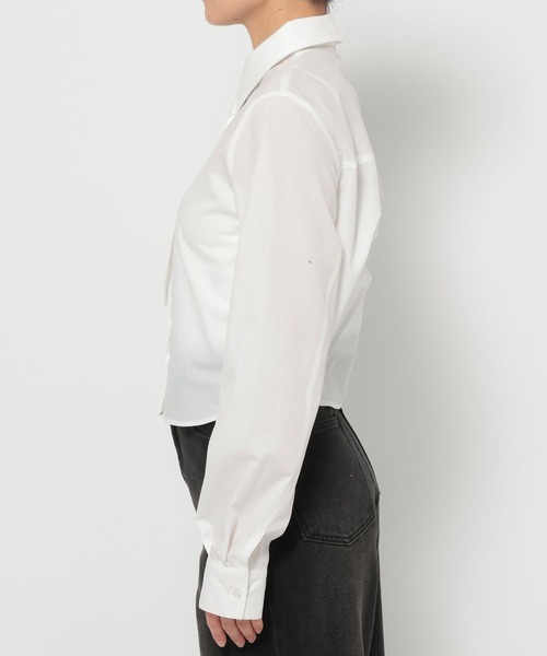 3.3 Field Trip （3.3フィールドトリップ）の「3.3Field Trip／タイツキショートシャツ（シャツ/ブラウス・レディース・ブルー/ホワイト・FREE）」の17枚目の写真