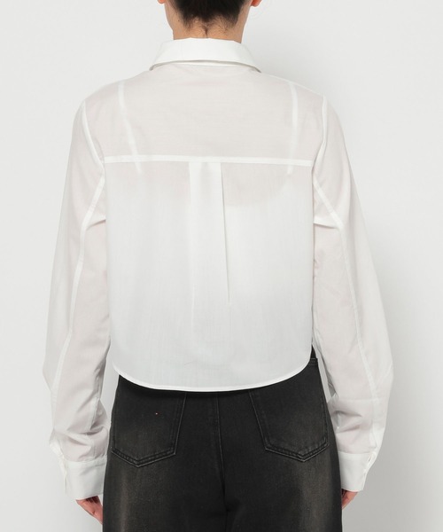 3.3 Field Trip （3.3フィールドトリップ）の「3.3Field Trip／タイツキショートシャツ（シャツ/ブラウス・レディース・ブルー/ホワイト・FREE）」の18枚目の写真