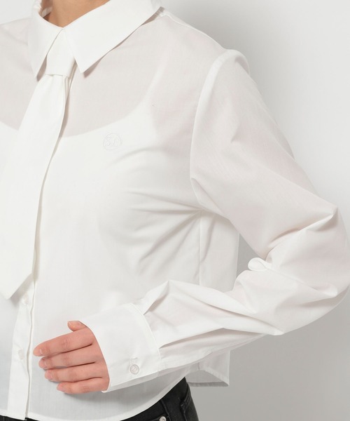 3.3 Field Trip （3.3フィールドトリップ）の「3.3Field Trip／タイツキショートシャツ（シャツ/ブラウス・レディース・ブルー/ホワイト・FREE）」の21枚目の写真