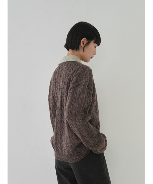 Buyeeページ (2件) セール】ポロニット バイカラー ケーブルニット ユニセックス