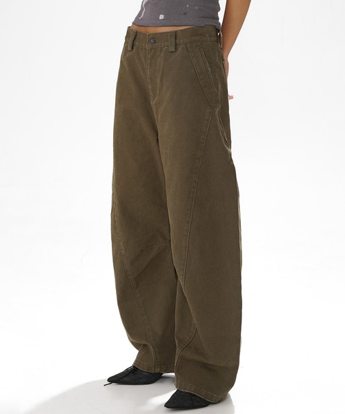 MASONPRINCE（メイソンプリンス）の「ワイドシルエット ヴィンテージ加工 シミターパンツ XXK4330【MASONPRINCE】（その他パンツ・メンズ・ライトグレー/カーキ・L/M/S）」の9枚目の写真