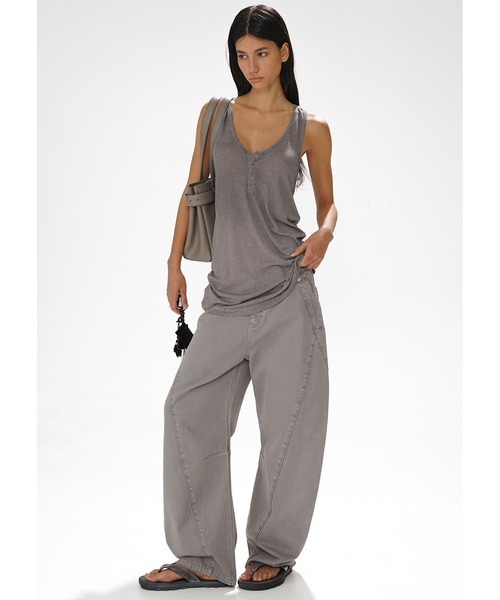 MASONPRINCE（メイソンプリンス）の「ワイドシルエット ヴィンテージ加工 シミターパンツ XXK4330【MASONPRINCE】（その他パンツ・メンズ・ライトグレー/カーキ・L/M/S）」の15枚目の写真