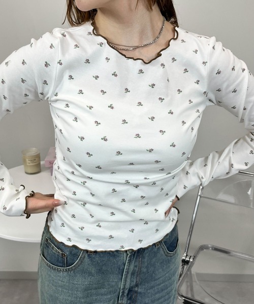 sevens(セブンズ)の「【sevens】CS ソフト長袖柄インナー(Tシャツ/カットソー・レディース・その他/ピンク・FREE)」の2枚目の写真