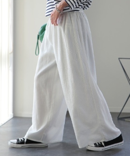 HUG.U(ハグユー)の「「総刺繍」レイヤード ペチパンツ(その他パンツ・レディース・グレー/ローズ/ブラック/イエロー/ホワイト・レギュラー丈/トール丈)」の9枚目の写真