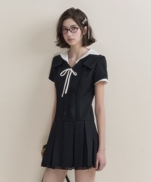 sunsetpark ミニ丈プリーツワンピース miu系穿搭 miu系穿搭」の人気ファッションコーディネート - WEAR
