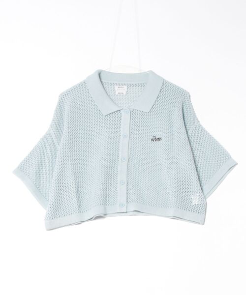 ブラウス シャツ RVCA/ルーカ ニットシャツ メッシュ ショート丈 BF04C-850 レディース RVCA/ルーカ ニットシャツ メッシュ ショート丈 BF04C-850