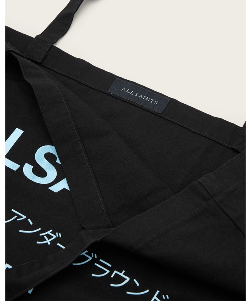【ALLSAINTS】アンダーグラウンド トートバッグ ブラック UNDERGROUND LOGO PRINTED TOTE BAG | アンダーグラウンド ロゴ