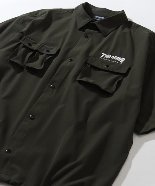 THRASHER(スラッシャー)の「【THRASHER/スラッシャー】 接触冷感 オーバーサイズ ナイロンストレッチ 半袖シャツ(シャツ/ブラウス・メンズ・カーキ/グレイッシュベージュ/ブラック・M/XL/L)」の15枚目の写真