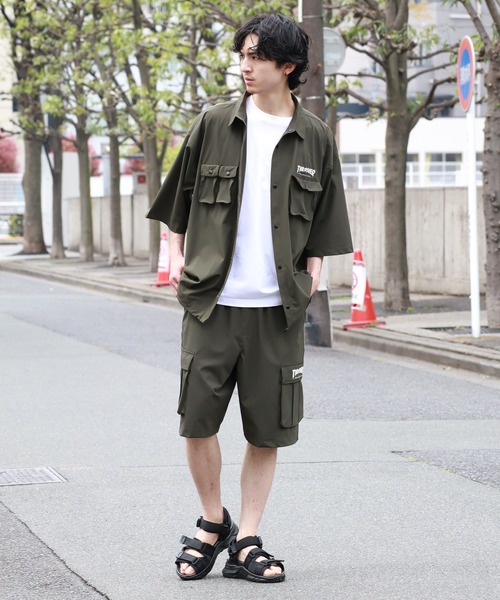 THRASHER(スラッシャー)の「【THRASHER/スラッシャー】 接触冷感 オーバーサイズ ナイロンストレッチ 半袖シャツ(シャツ/ブラウス・メンズ・カーキ/グレイッシュベージュ/ブラック・M/XL/L)」の11枚目の写真