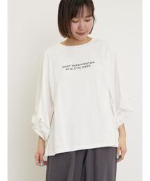 Samansa Mos2 | 袖タックTシャツ(Tシャツ/カットソー)