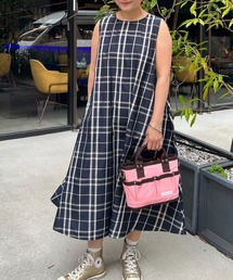 StyleSea（スタイルシー）の「バックジップチェック柄フレアーワンピース（ワンピース）」