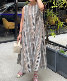 StyleSea（スタイルシー）の「バックジップチェック柄フレアーワンピース（ワンピース）」