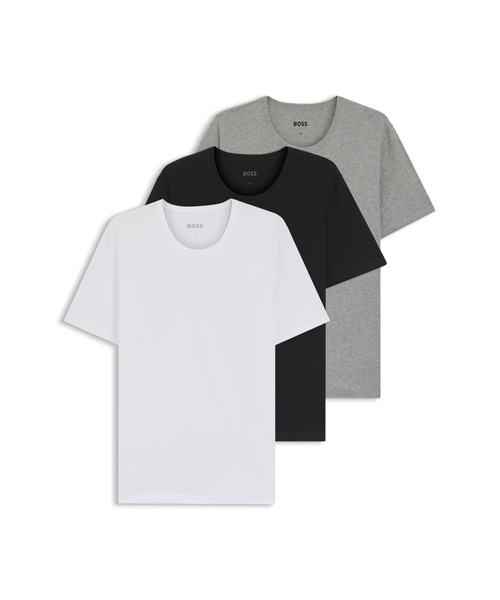 Tシャツ3枚セット ロゴエンブロイダリー コットン（インナーウェア