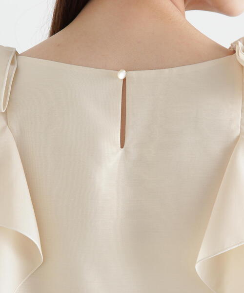 PROPORTION BODY DRESSING（プロポーションボディドレッシング）の「リボンラッフルブラウス５分袖 / 1215110902（シャツ/ブラウス・レディース・ブルー/イエロー/ブラック・SMALL/MEDIUM）」の4枚目の写真