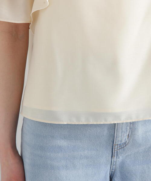 PROPORTION BODY DRESSING（プロポーションボディドレッシング）の「リボンラッフルブラウス５分袖 / 1215110902（シャツ/ブラウス・レディース・ブルー/イエロー/ブラック・SMALL/MEDIUM）」の6枚目の写真